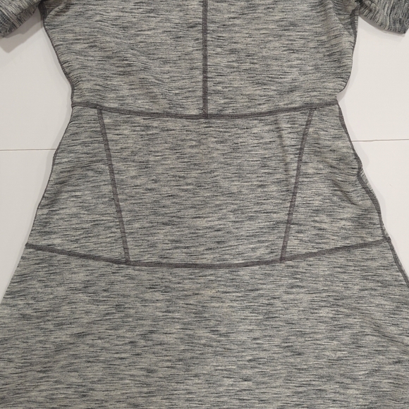 Athleta En Route Ponte Gray Knit Shortsleeve Dress - Women's Medium Casual Comfy - Picture 5 of 16